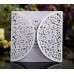 Square Invitation Card Laser Cut Paper Celebration Invitation Wedding Invites Reception Cards